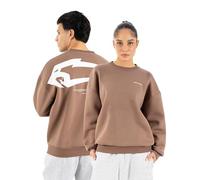SMILODOX Sweatshirt Unisex Tane Oversize Fit Rundhals Pullover mit großem Rückenprint & Brustlogo, lockerer Streetwear Sweater aus weichem Material, Oversized Pullover für Herren Damen