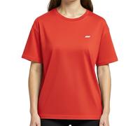 SMILODOX T-Shirt Damen Lyanna, Oversize Lässiges Shirt aus 100% Baumwolle mit graviertem Metallabel, Kurzarmshirt weiches Material, Schlichtes Design, Vielseitig kombinierbar für Alltag und Freizeit