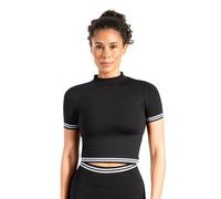 SMILODOX T Shirt Damen Miriel, schlichtes Design mit doppelten Streifen an Hals Ärmeln und Saum, elastische Bündchen Kurzarmshirt, vielseitig kombinierbares Sportshirt für Training Alltag und Freizeit