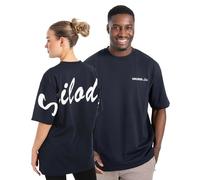 SMILODOX T-Shirt Unisex Liquid Brail, Oversize Shirt mit großem Logo-Print, 100% Baumwolle, Atmungsaktives Funktionsshirt, locker geschnitten, Perfekter Stoff für Sport, Freizeit & Streetstyle