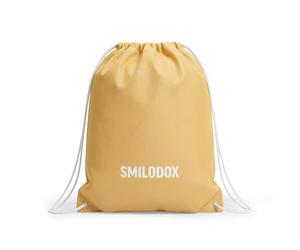 SMILODOX Turnbeutel Damen - Praktischer Sportbeutel für Kleidung & Sportschuhe, Farblich Abgesetzte Bänder Rucksack Damen, Stoffbeutel Innentasche mit Reißverschluss, Verstellbare Kordel Sporttasche
