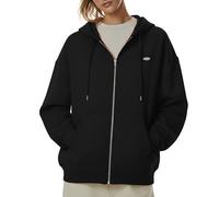SMILODOX Zip Hoodie Damen Eda, Oversize Kapuzenpullover mit seitlichen Taschen, weicher elastischer Stoff, Langarm Hoody, Bequem und Vielseitig Kombinierbar, Optimal für Sport, Streetstyle und Alltag