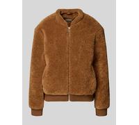 Smith and Soul Regular Fit Bomberjacke aus Teddyfell Modell 'Teddy' in Cognac, Größe XXL