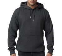 Smith & Solo Herren Kapuzenpullover - Sweatshirt Pullover Rundhals - Langarm - Slim - Fit - Training - Hoodie - Pulli - Hochwertige Baumwollmischung Männer, Anthrazitkapuze, M
