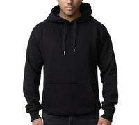 Smith & Solo Herren Kapuzenpullover - Sweatshirt Pullover Rundhals - Langarm - Slim - Fit - Training - Hoodie - Pulli - Hochwertige Baumwollmischung Männer Jungen (3XL, Schwarz)