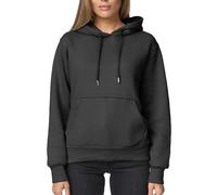 Smith & Solo Hoodie Damen - Kapuzenpullover Frauen Baumwolle Long, mit Kapuze Pullover Sweatshirt Rundhals, Slim Fit Freizeit Sport Langarmshirt, Hoodies Training - Pulli Streetwear (2XL, Anthrazit)