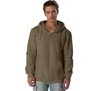Smith & Solo Hoodie Herren Reißverschluss - Sweatjacke Kapuzenjacke Zipper Kapuzenpullover Hoodies Männer Kapuzenpulli Regular Fit (Stone XL)