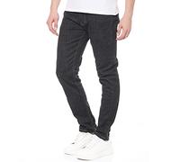 Smith & Solo Jeans Herren - Slim Fit Jeanshose, Hosen Stretch Modern Männer Straight Hose Cut Basic Washed (30W / 34L, Jake Schwarz)