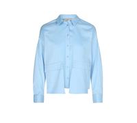 Overlapping Pocket Blouse Blau XS