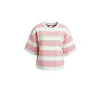Boxy cropped College Sweatshirt short sleeve Multistriped Sonstige S