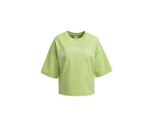 Smith&Soul - Boxy cropped College Sweatshirt Shortsleeve spring green - Gr. - L