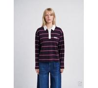 Smith&Soul - Boxy Rugby Longsleeve Multistriped plum - Gr. - S