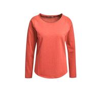Smith & Soul Damen Langarmshirt mit offenen Kanten Mandarine, S