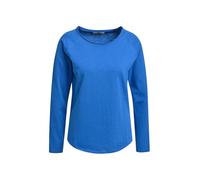 Smith & Soul Damen Langarmshirt mit offenen Kanten Royal, Xs