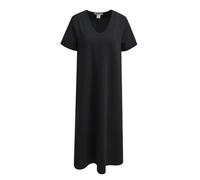 Sommerkleid SMITH & SOUL, Damen, Gr. M, US-Größen, schwarz, Material: 70% Baumwolle, 25% Polyester, 5% Elasthan, unifarben, casual, lässig geschnitten lang, V-Ausschnitt, Kurzarm eingesetzt gerader Ab