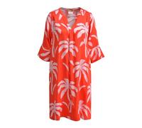 Smith & Soul Damen Sommerkleid, Viskose, Palmen Print, Knielang, Chili, L