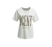 Smith & Soul Damen T-Shirt, Rundhals, Baumwolle, Casual, Print, Camel, M