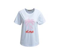 Smith & Soul Damen T-Shirt, Rundhals, Baumwolle, Casual, Print, Light Pink, L