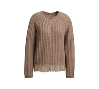 Smith&Soul - Hairy Raglan Pullover w Fringes toffee - Gr. - S