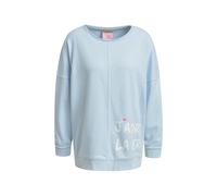 Smith and Soul Oversized Sweatshirt mit Statement-Print und Rollsaum in Bleu, Größe S