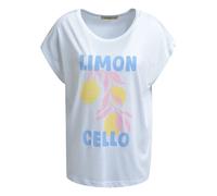 Rundhalsshirt SMITH & SOUL, Damen, Gr. XXL, blau (jeans blau print), Material: 50% Baumwolle, 50% Modal, bedruckt, regular fit normal, angeschnitten gerader Abschluss, Shirts Rundhalsshirt, mit Baumwo