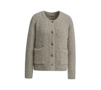 SMITH & SOUL Short Boucle Button Cardigan in Beige, Größe M