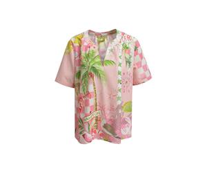 Smith&Soul - Short Slv V-neck Blouse powder rosã© print - Gr. - XL