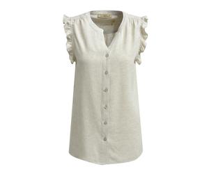 Smith&Soul - Sleeveless Blouse with Ruffles sand - Gr. - XXL