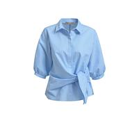 Striped Blouse with Knot Blau XL