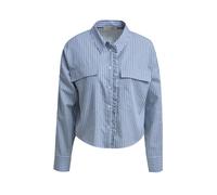 Smith&Soul - Striped Boxy Blouse with Ruffle Edge dark denim print - Gr. - XL