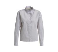 Smith&Soul - Striped Cropped Blouse with Ruffles choco print - Gr. - XS