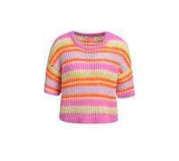 Smith&Soul - Striped Hairy Half Slv Pullover hot orange print - Gr. - XS