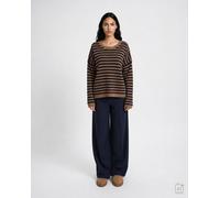 Smith&Soul - Striped Round Neck Pullover toffee print - Gr. - S