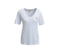 Smith&Soul - T-Shirt V-Neck Chest Embroidery white - Gr. - L