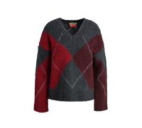Smith&Soul Strickpullover V-Ausschnitt Rautenmuster Anthrazit Größe M