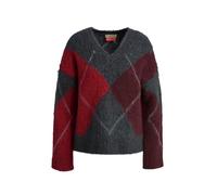 Smith&Soul Strickpullover Argyle mit V-Ausschnitt, Anthrazit, Größe XS