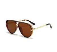 SMMZRF Sonnenbrille Herrenmode Sonnenbrillen Damen Outdoor Großer Rahmen Retro Strandbrille Uv400 Brille-C6-Mit Box