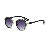 SMMZRF Sonnenbrille Kleine Runde Rahmen Mode Männer Sonnenbrille Retro Frauen Trendy Strand Uv400 Brille-C5-Mit Box