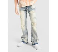 Smoke Rise Stacked Flare Washed Jeans - Herren, Blau - 36R