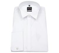 Smokinghemd - Level 5 - Kläppchen - Umschlagm. - weiß - extra langer 70cm Arm OLYMP