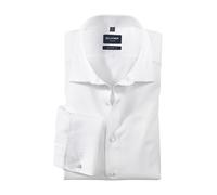 OLYMP Luxor modern fit Hemd Langarm mit New Kent Kragen Popeline weiß