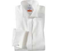 OLYMP Smokinghemd Herren Slim Fit Umschlagmanschetten weiß, 48