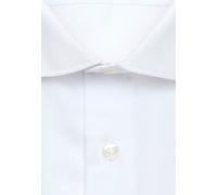 Smokinghemd SEIDENSTICKER, Herren, Gr. L (42), verlängerte Ärmellängen, weiß, 100% Baumwolle, unifarben, tailored fit, Doppelmanschette, Hemden, Gala Uni (49542036-42) weiß
