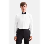 Smokinghemd SEIDENSTICKER, Herren, Gr. M (39), verlängerte Ärmellängen, weiß, 100% Baumwolle, unifarben, tailored fit, Doppelmanschette, Hemden, Gala Uni (49542036-39) weiß