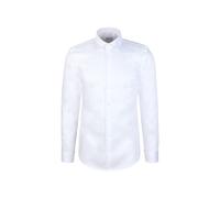 Smokinghemd SEIDENSTICKER, Herren, Gr. XL (43), normale Ärmellängen, weiß, 100% Baumwolle, unifarben, slim fit, Doppelmanschette, Hemden, Gala Uni (23553942-43) weiß