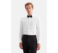 Smokinghemd SEIDENSTICKER, Herren, Gr. XXL (46), verlängerte Ärmellängen, weiß, 100% Baumwolle, unifarben, tailored fit, Doppelmanschette, Hemden, Gala Uni (49542036-46) weiß