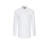 Smokinghemd SEIDENSTICKER "Schwarze Rose", Herren, Gr. L (42), normale Ärmellängen, weiß, 100% Baumwolle, unifarben, tailored fit, Hemden, Gala Uni (60197247-42) weiß