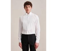 Bügelfreies Popeline Smokinghemd in Regular mit Kläppchenkragen und extra langem Arm Uni 33093 39 (01.114365-0001-39)