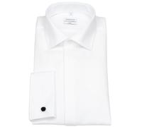 Smokinghemd - Slim Fit - Kentkragen - Umschlagmanschette - Struktur - weiß Seidensticker