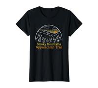 Smoky Mountains Appalachian Trail, Vintage-Sonnenuntergang am Berg Preisgünstiges Grafik-T-Shirt, Damen, Schwarz, XL